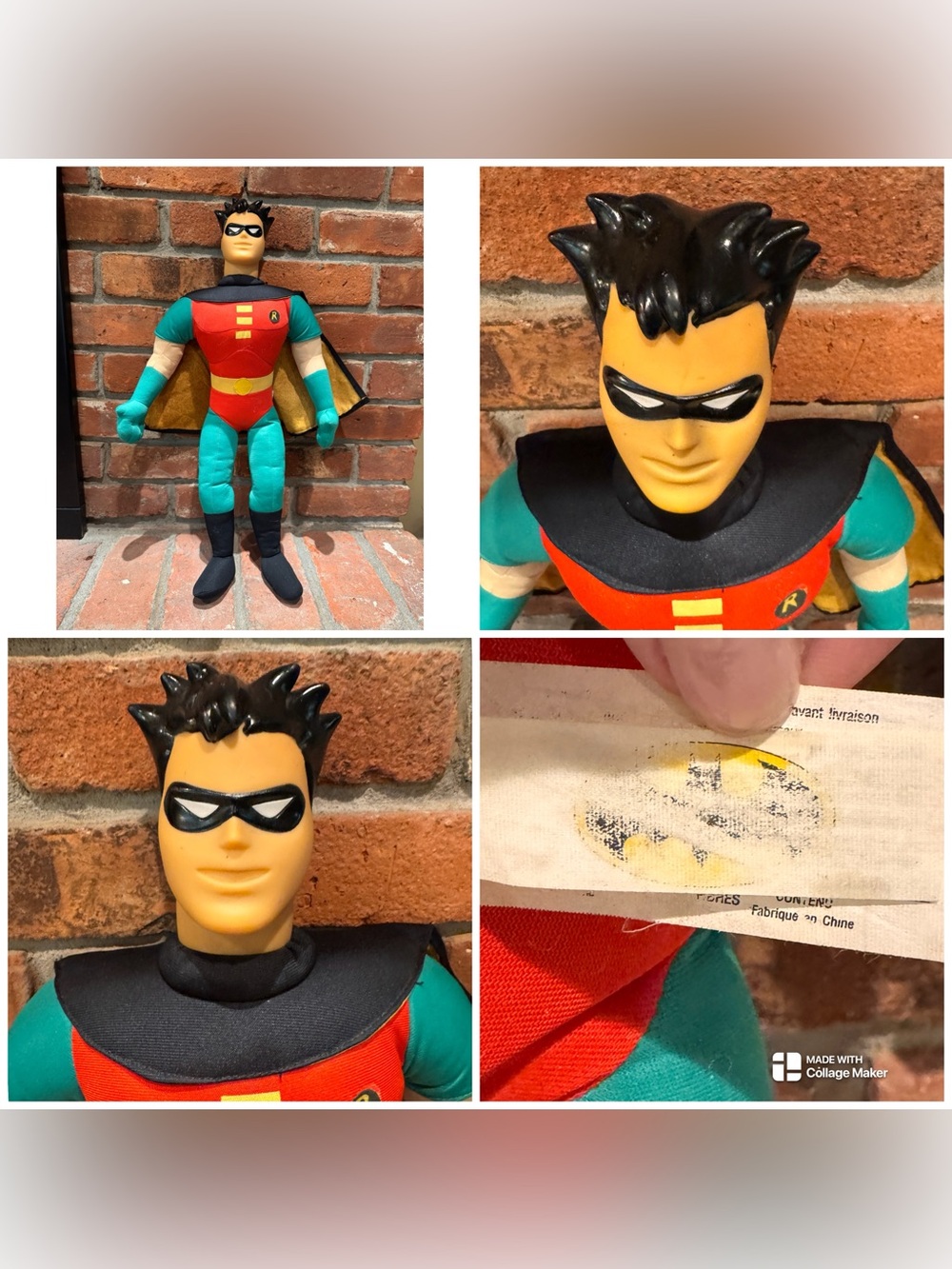 1998 Play by Play plush Robin action figure from Batman